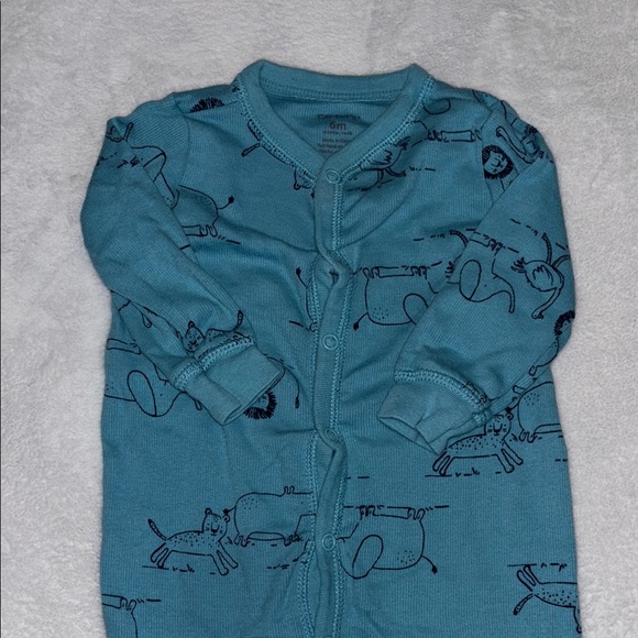 (2 for $10) carters animal footie/ sleeper One Piece with Animal Print - Picture 3 of 6